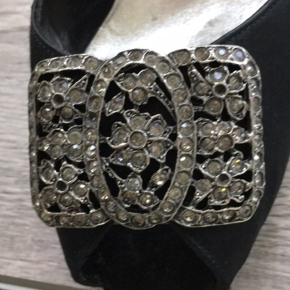 Vtg🌹HP Stuart Weitzman for Mr Seymour Satin Heels - Picture 6 of 8